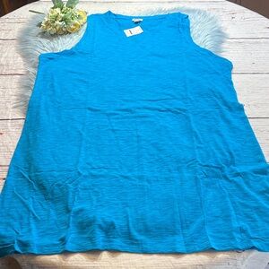 NWT J. Crew Factory Blue Cotton Tank Dress sz XXL